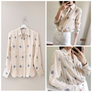 🆕 NWOT Equipment Silk Patterned Shirt Blouse